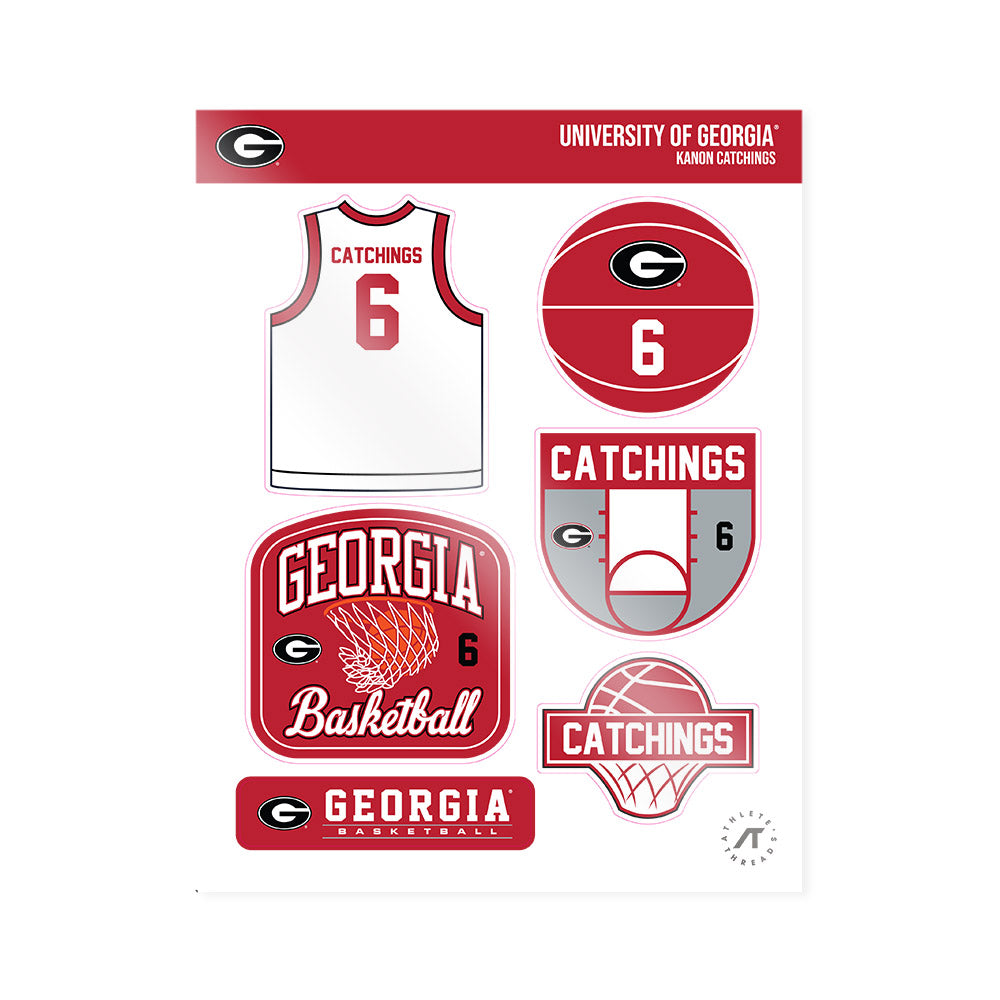 Georgia - NCAA Men's Basketball : Kanon Catchings - Sticker Sheet-0