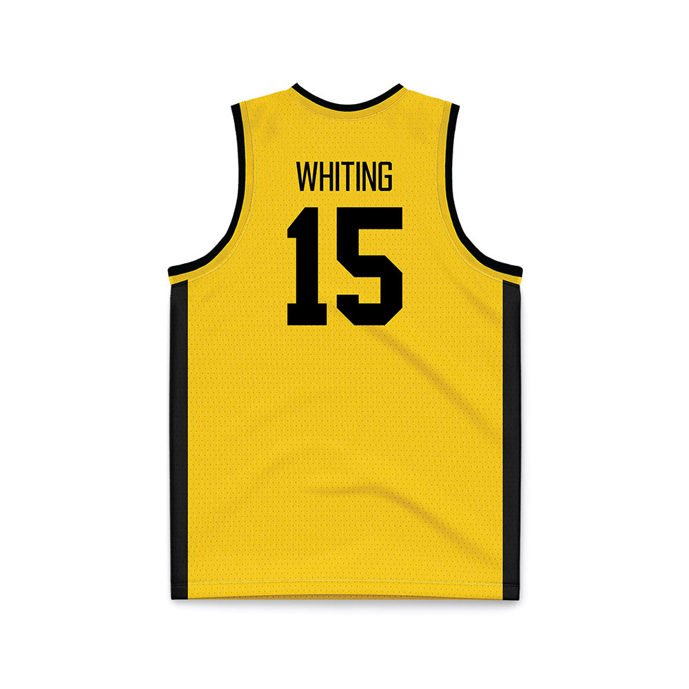 Iowa - NCAA Women's Basketball : Amari Whiting - Gold Basketball Jersey-1