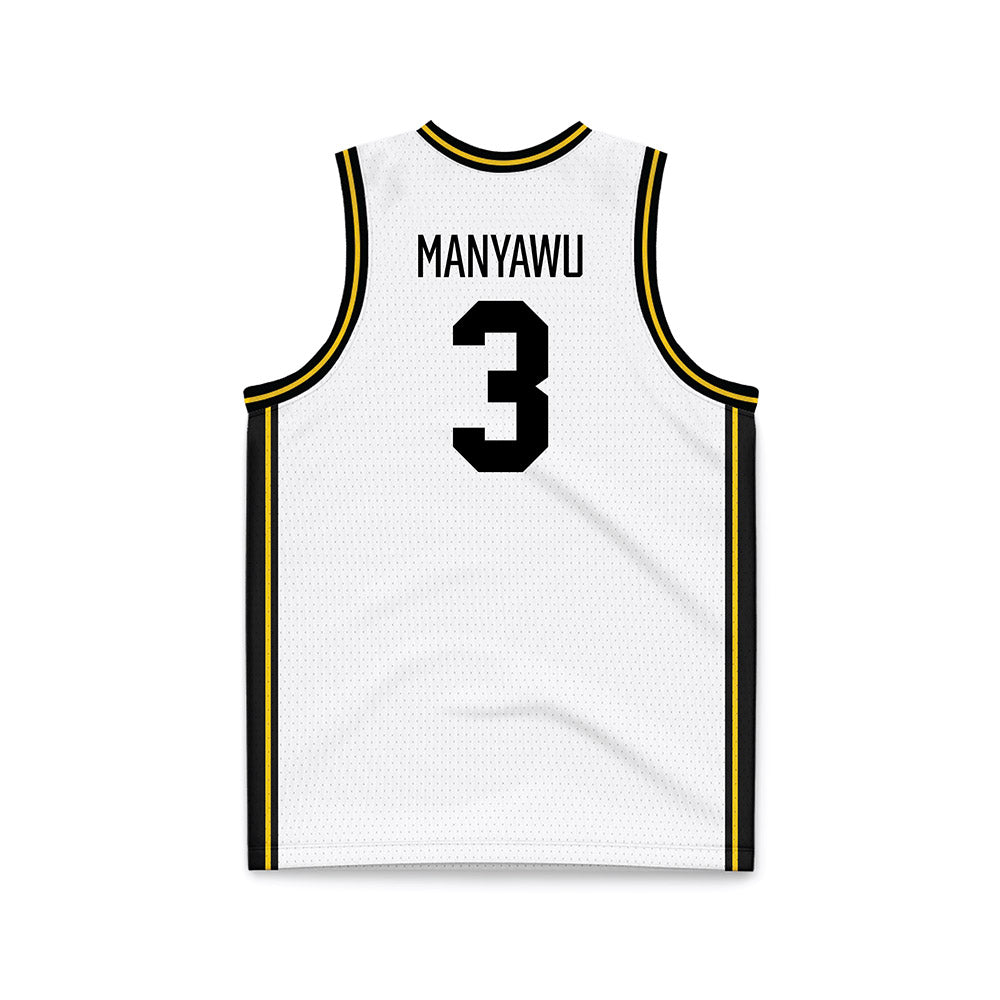 Iowa - NCAA Men's Basketball : Cam Manyawu - White Basketball Jersey-1