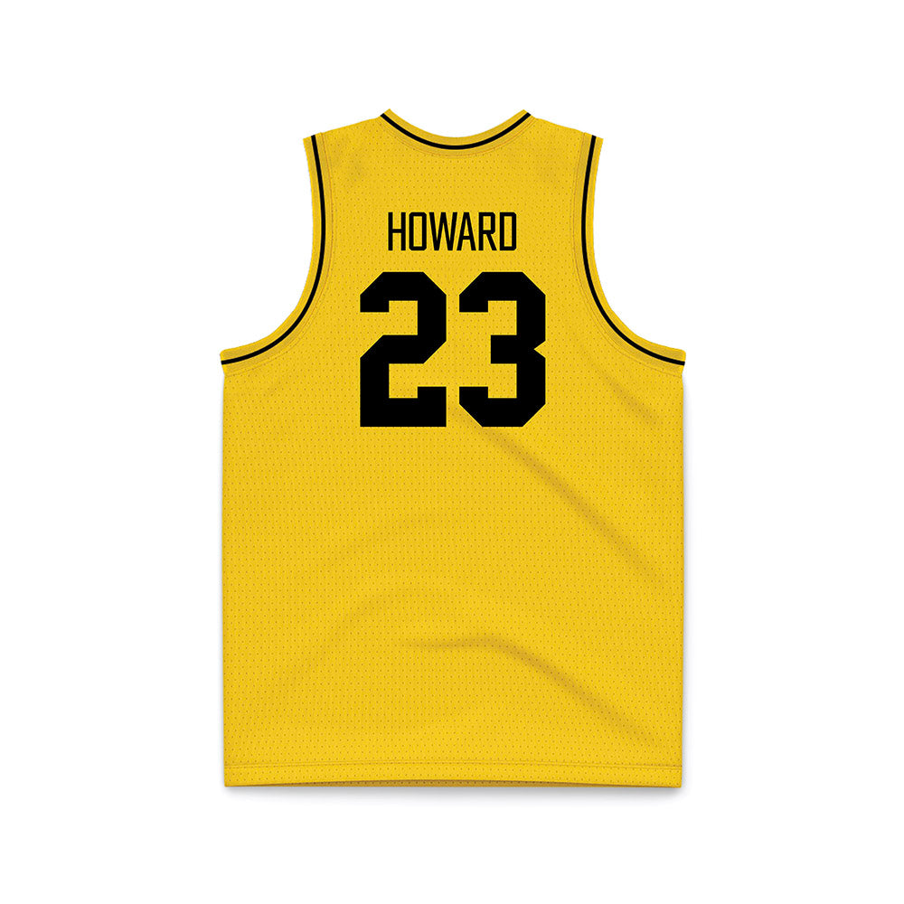 Iowa - NCAA Men's Basketball : Isaia Howard - Yellow Basketball Jersey-1