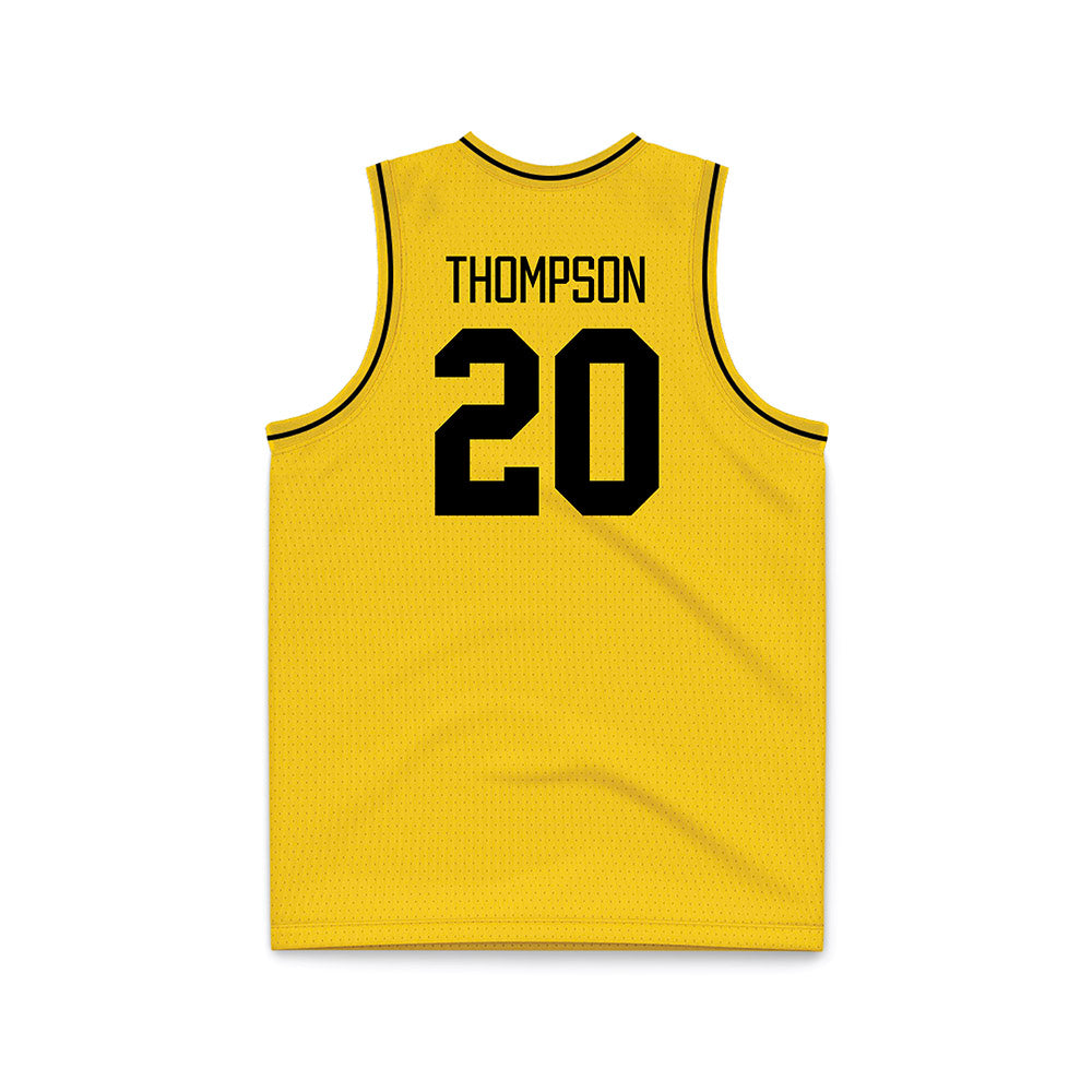 Iowa - NCAA Men's Basketball : Trey Thompson - Yellow Basketball Jersey-1