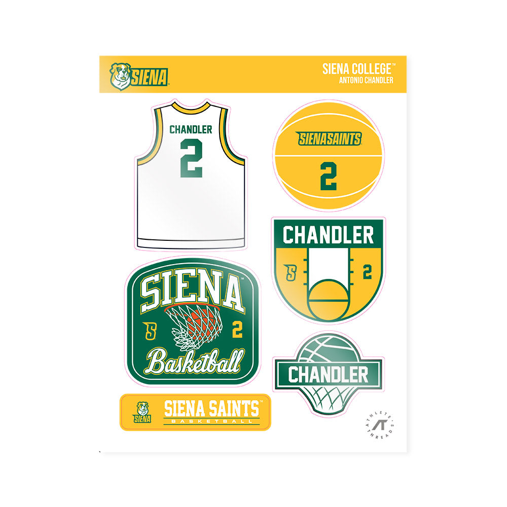 Siena - NCAA Men's Basketball : Antonio Chandler - Sticker Sheet-0