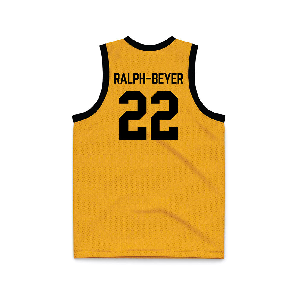 VCU - NCAA Men's Basketball : Nyle Ralph-beyer - Gold Basketball Jersey-1