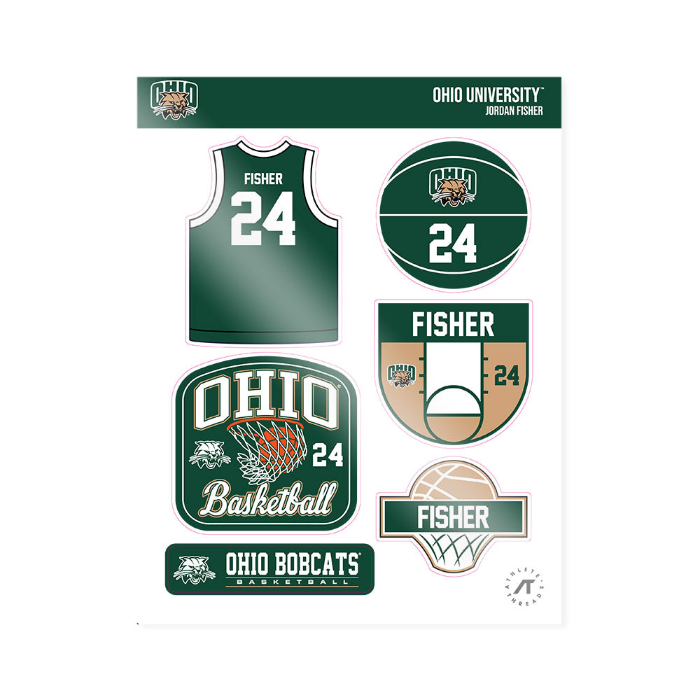 Ohio - NCAA Men's Basketball : Jordan Fisher - Sticker Sheet-0