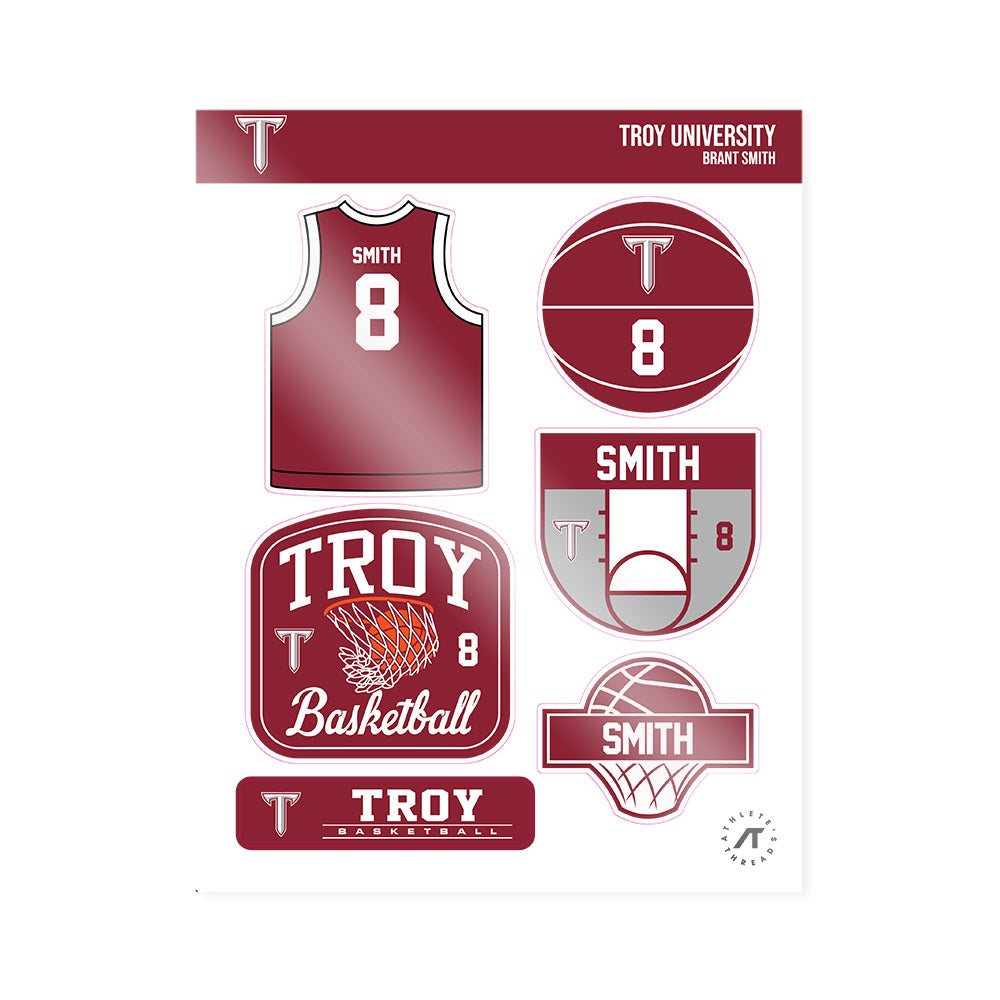 Troy - Men's Basketball Alumni : Brant Smith - Sticker Sheet-0