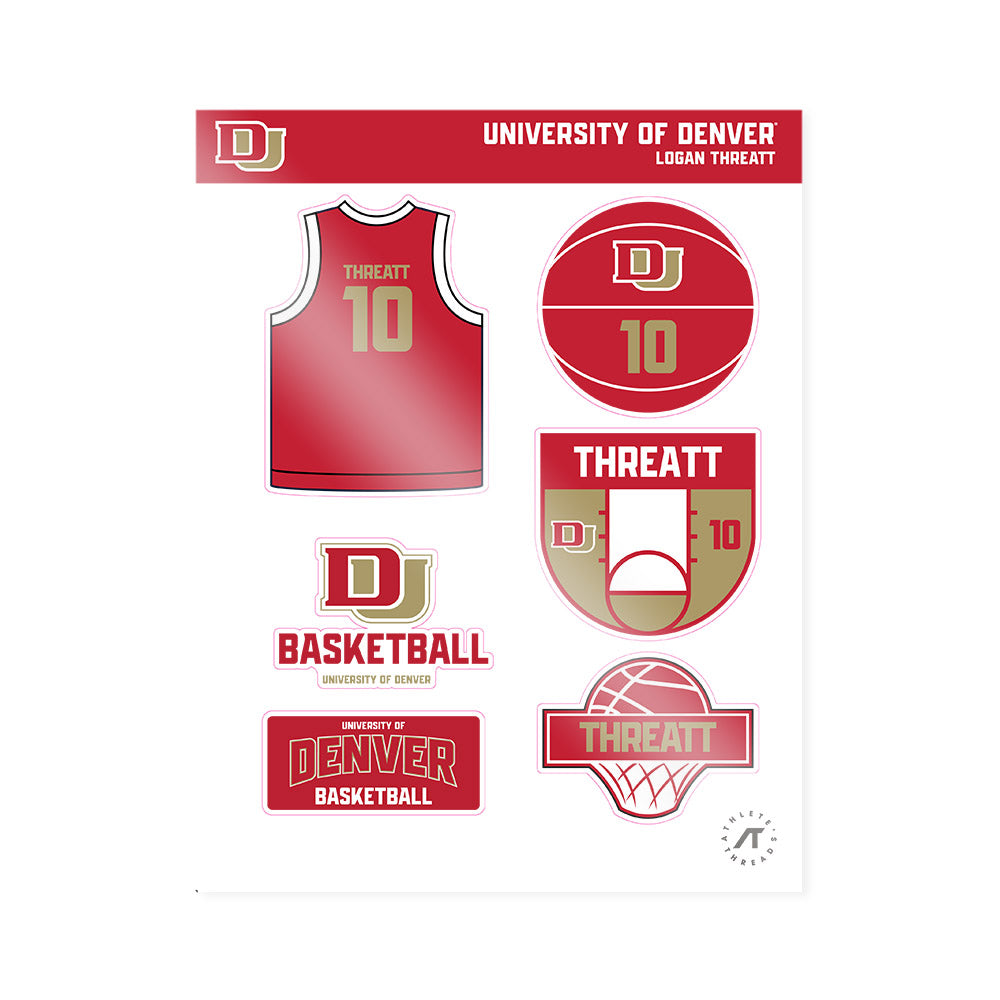 DU - NCAA Men's Basketball : Logan Threatt - Sticker Sheet-0
