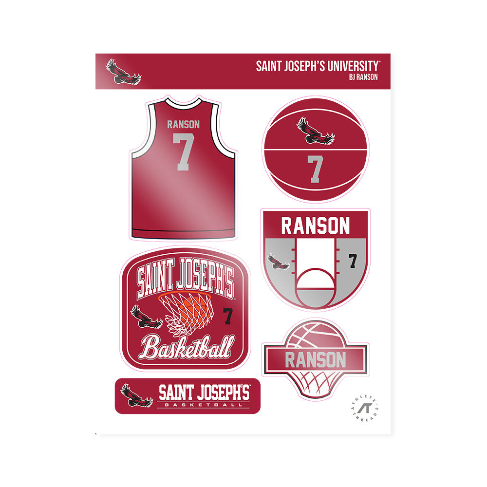 St. Joe's - NCAA Men's Basketball : Bj Ranson - Sticker Sheet-0