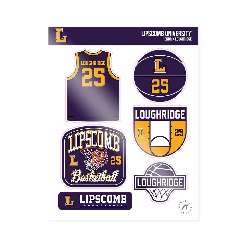 Lipscomb - NCAA Men's Basketball : Hendrix Loughridge - Sticker Sheet-0