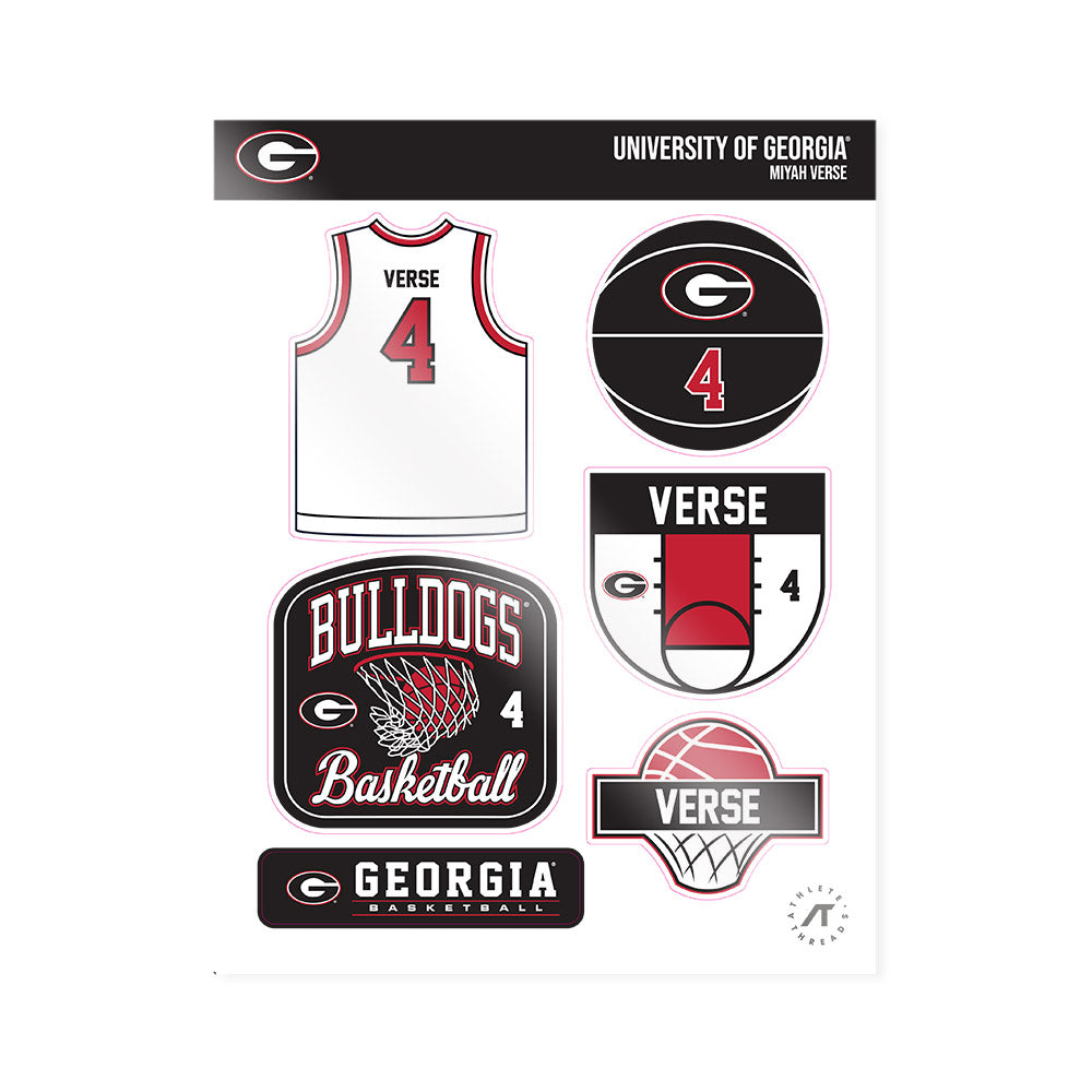 Georgia - NCAA Women's Basketball : Miyah Verse - Sticker Sheet-0