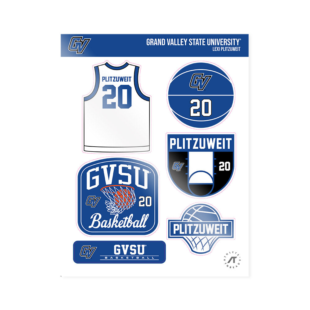 Grand Valley - NCAA Women's Basketball : Lexi Plitzuweit - Sticker Sheet-0