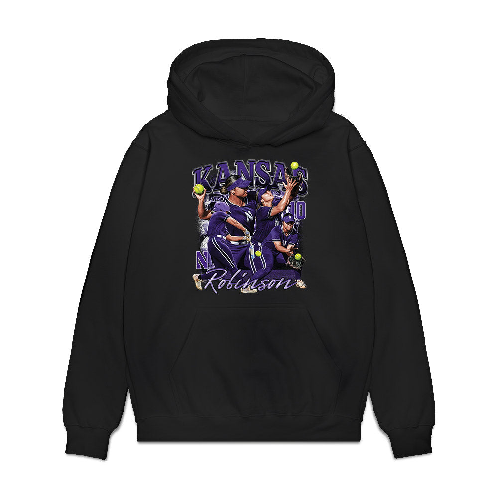 Northwestern - NCAA Softball : Kansas Robinson - Collage Premium Hooded Sweatshirt-0