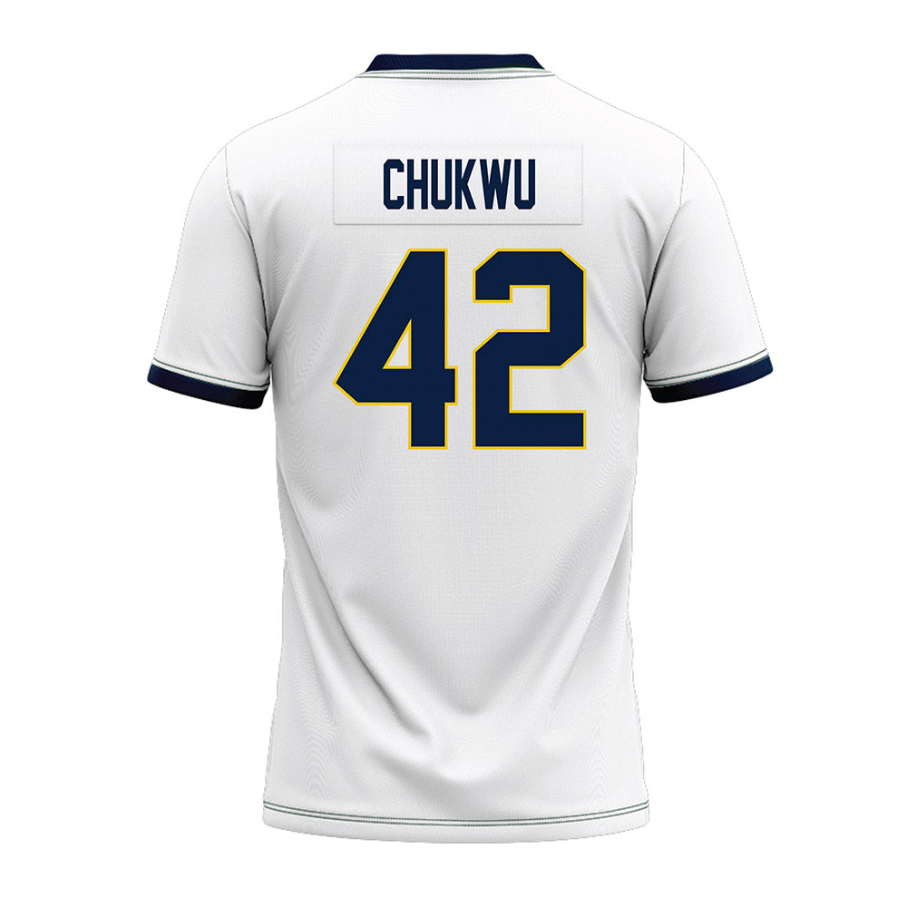 Michigan - NCAA Football : Jeffrey Chukwu - White Premium Football Jersey-1