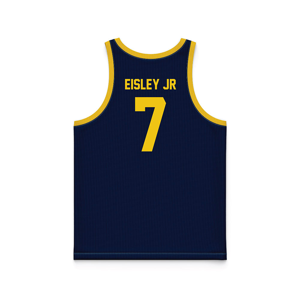 Michigan - NCAA Men's Basketball : Howard Eisley Jr - Blue Basketball Jersey-1