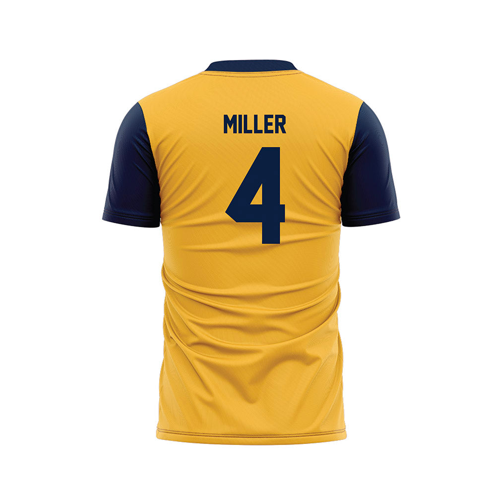 Michigan - NCAA Men's Soccer : Nolan Miller - Maize Soccer Jersey-1
