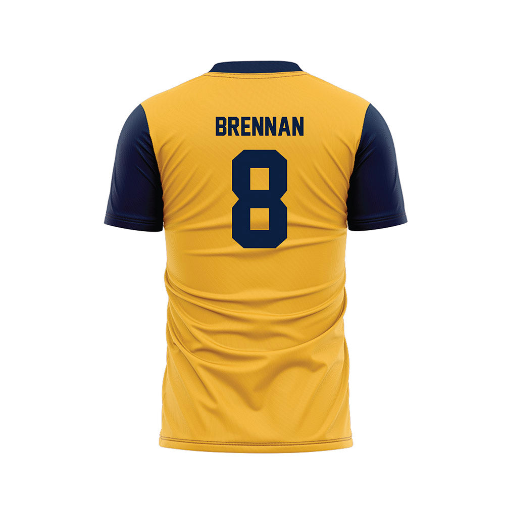 Michigan - NCAA Women's Soccer : Taylor Brennan - Maize Soccer Jersey-1