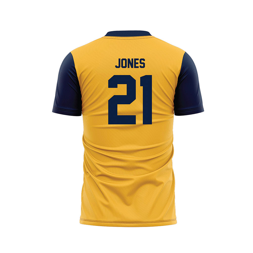 Michigan - NCAA Women's Soccer : Vickie Jones - Maize Soccer Jersey-1