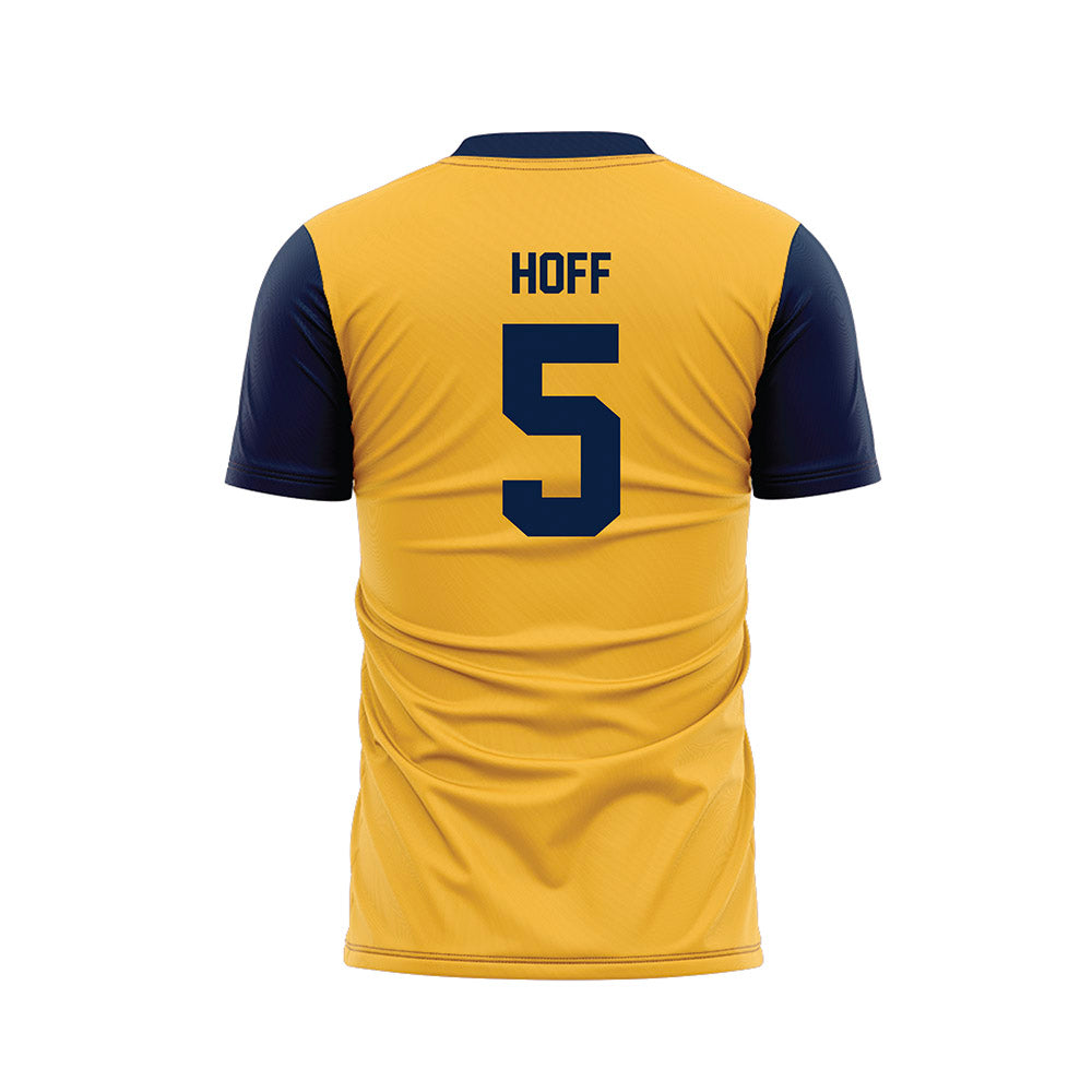 Michigan - NCAA Men's Soccer : Jens Hoff - Maize Soccer Jersey-1