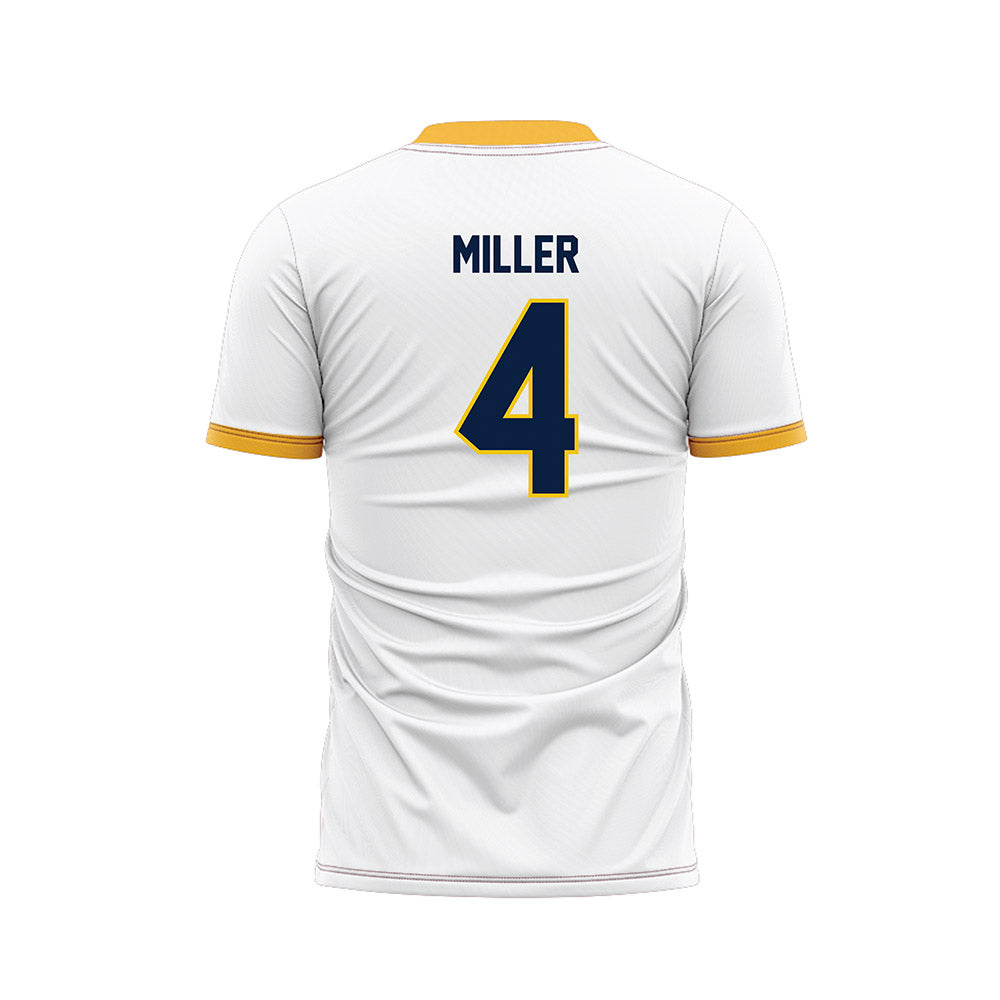 Michigan - NCAA Men's Soccer : Nolan Miller - White Soccer Jersey-1