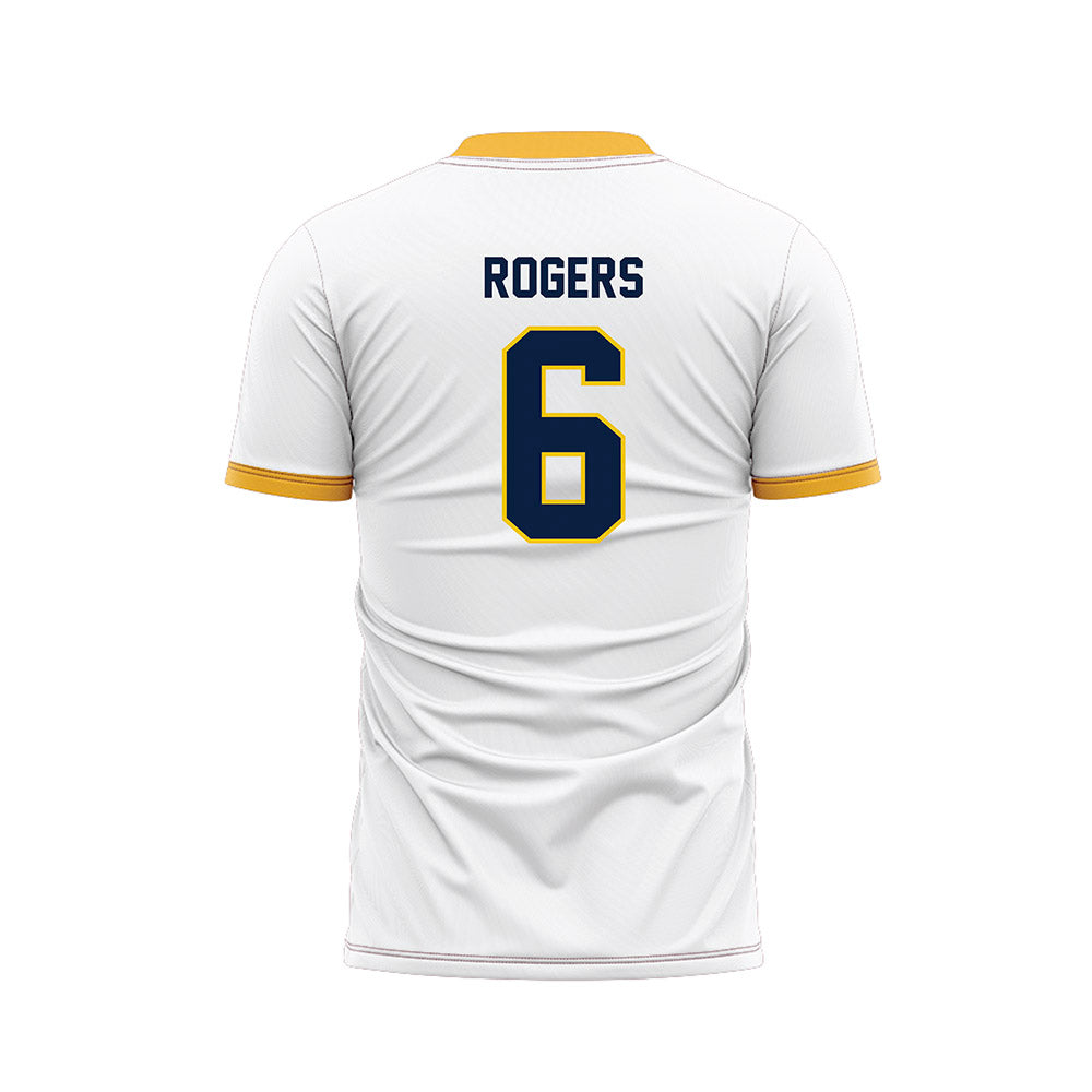 Michigan - NCAA Men's Soccer : Quin Rogers - White Soccer Jersey-1