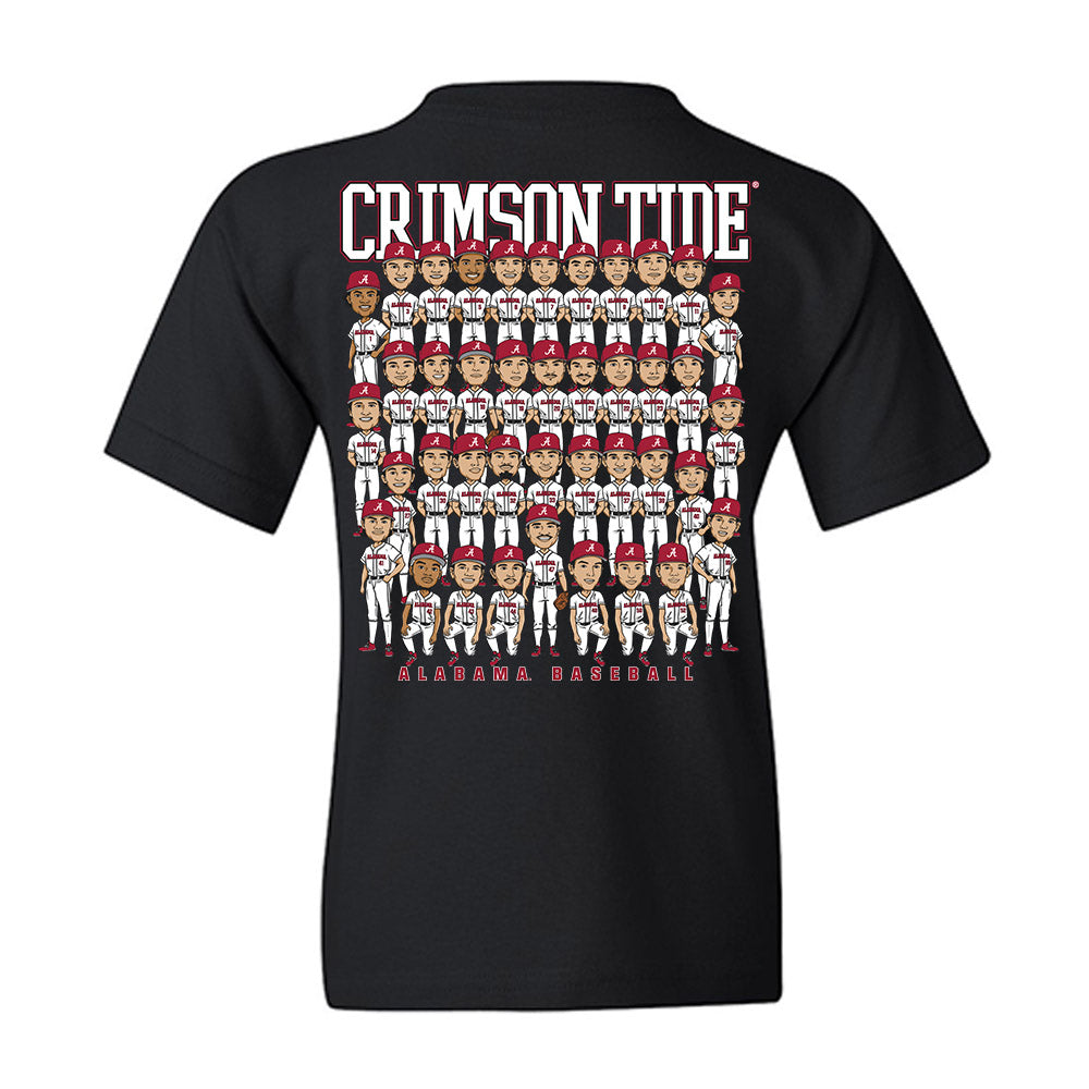 Alabama - NCAA Baseball : Team Caricature Youth T-Shirt-1