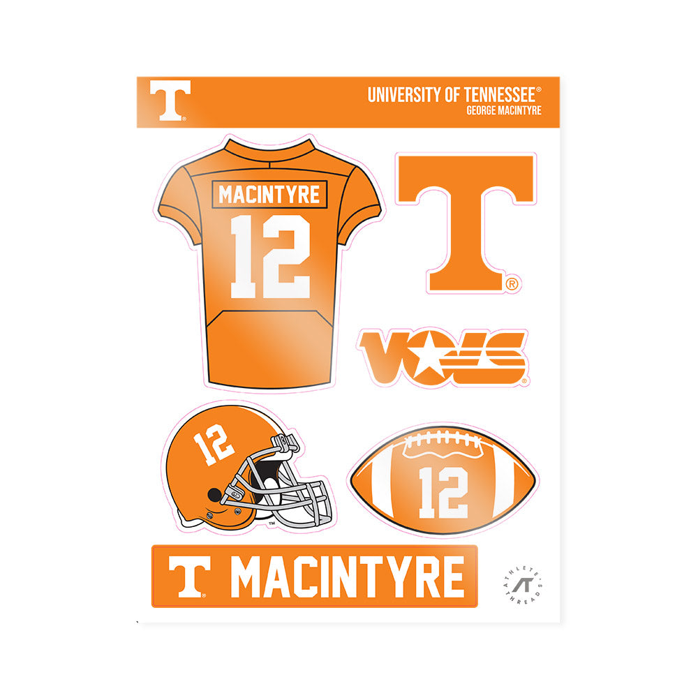 Tennessee - NCAA Football : George MacIntyre - Sticker Sheet-0