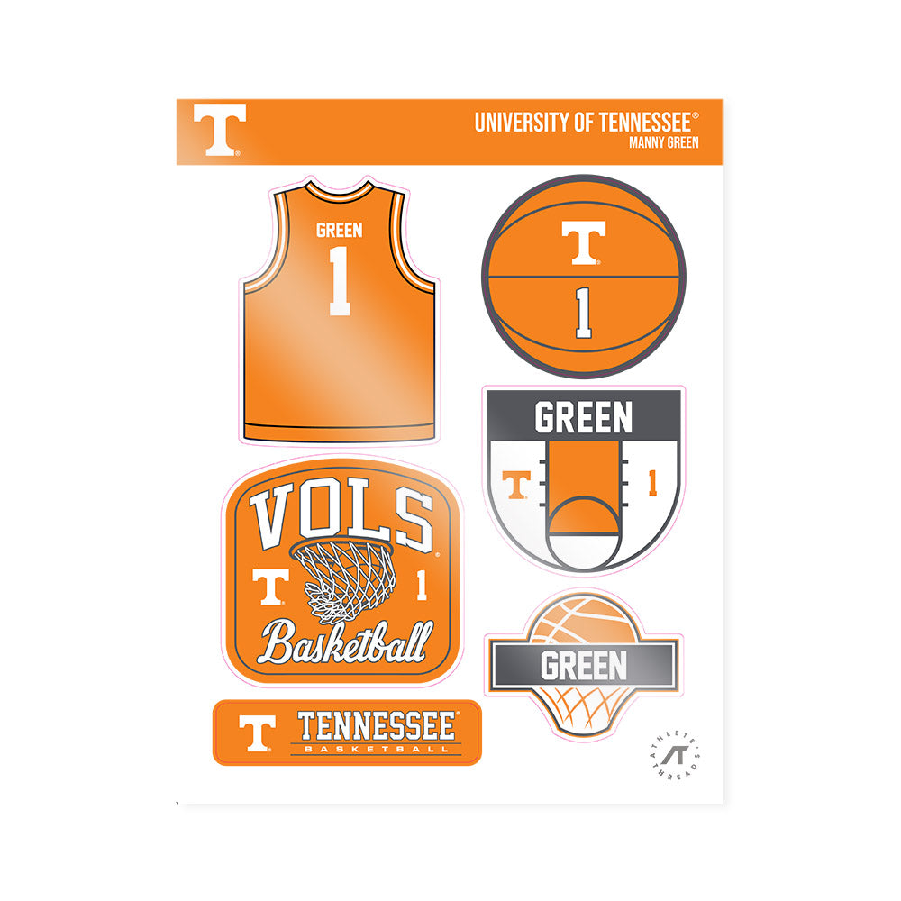 Tennessee - NCAA Men's Basketball : Manny Green - Sticker Sheet-0