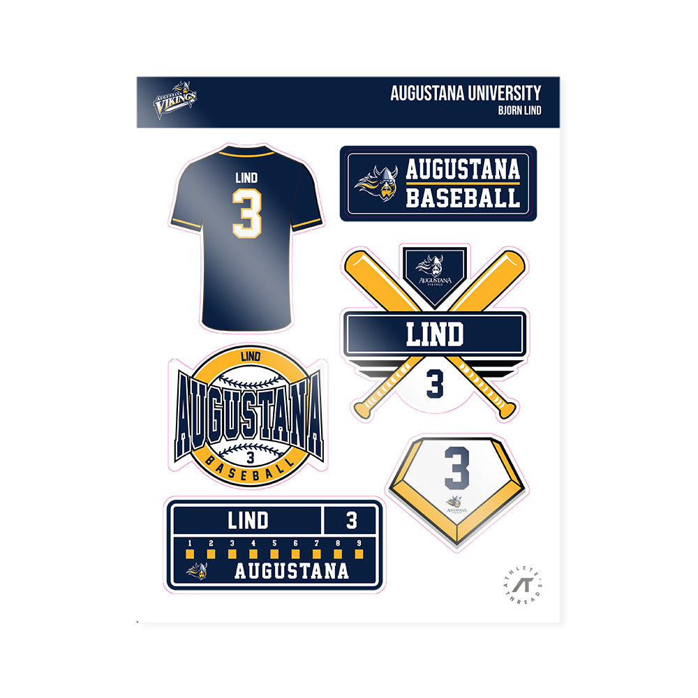 AU - NCAA Baseball : Bjorn Lind - Sticker Sheet-0