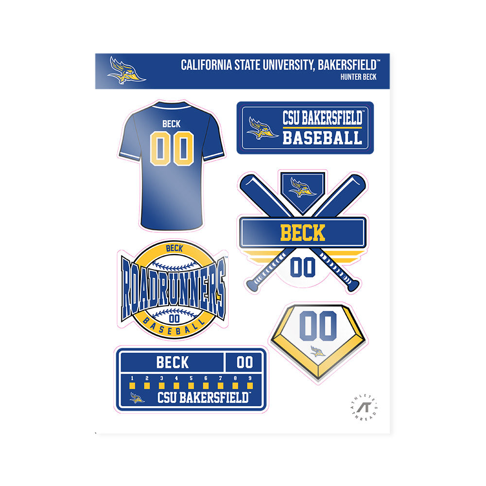 CSU Bakersfield - NCAA Baseball : Hunter Beck - Sticker Sheet-0