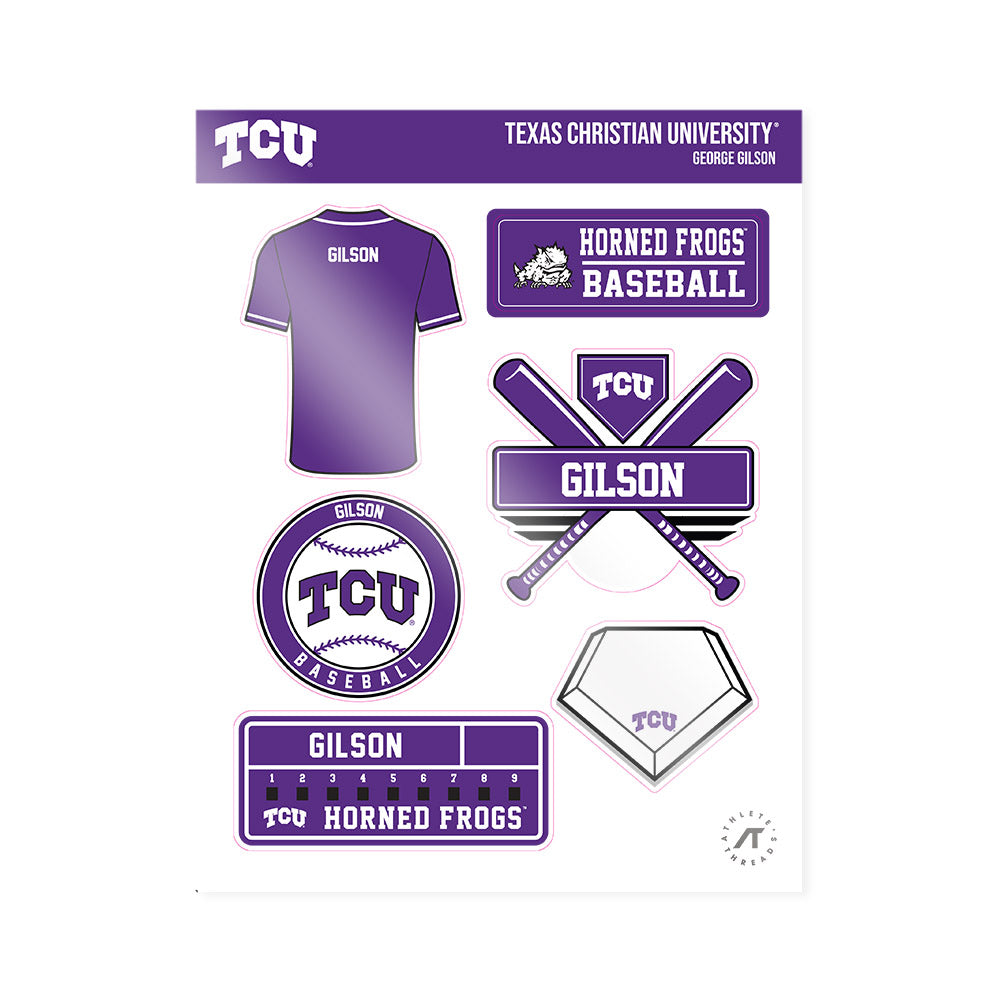 TCU - NCAA Baseball : George Gilson - Sticker Sheet-0