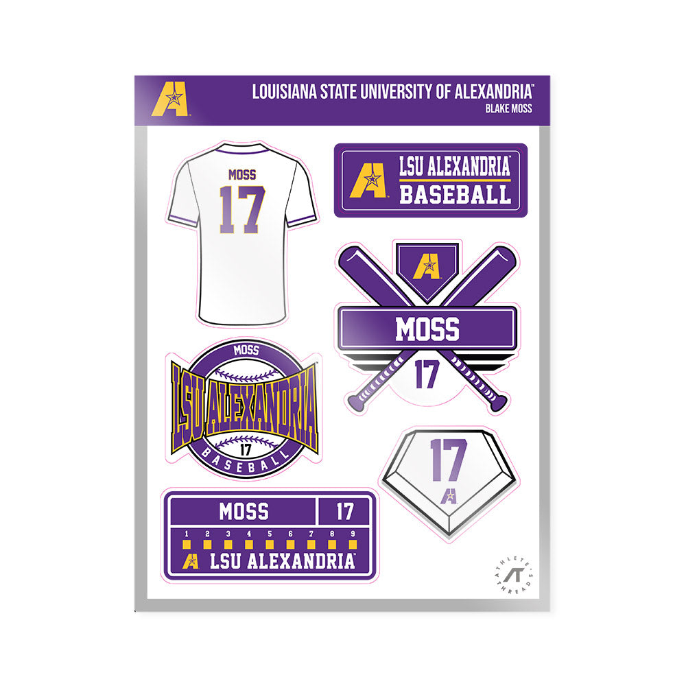 LSUA - NCAA Baseball : Blake Moss - Sticker Sheet-0