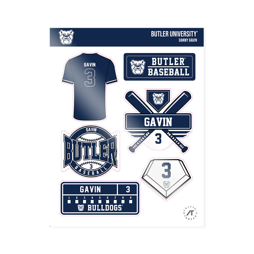 Butler - NCAA Baseball : Danny Gavin - Sticker Sheet-0