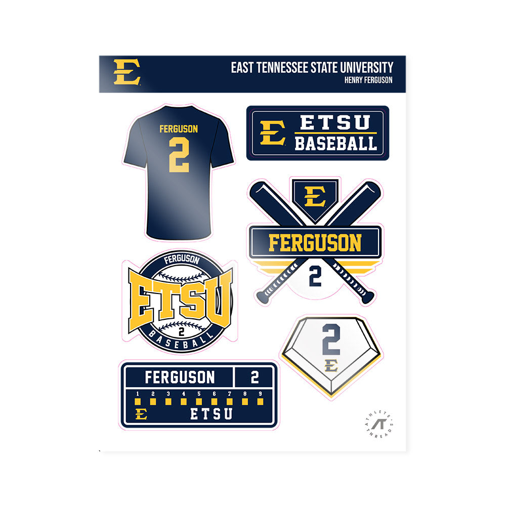 East Tennessee State - NCAA Baseball : Henry Ferguson - Sticker Sheet-0
