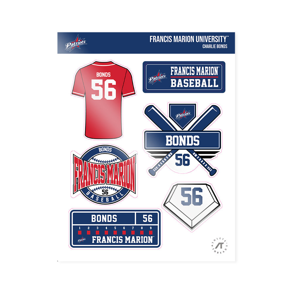 Francis Marion - NCAA Baseball : Charlie Bonds - Sticker Sheet-0