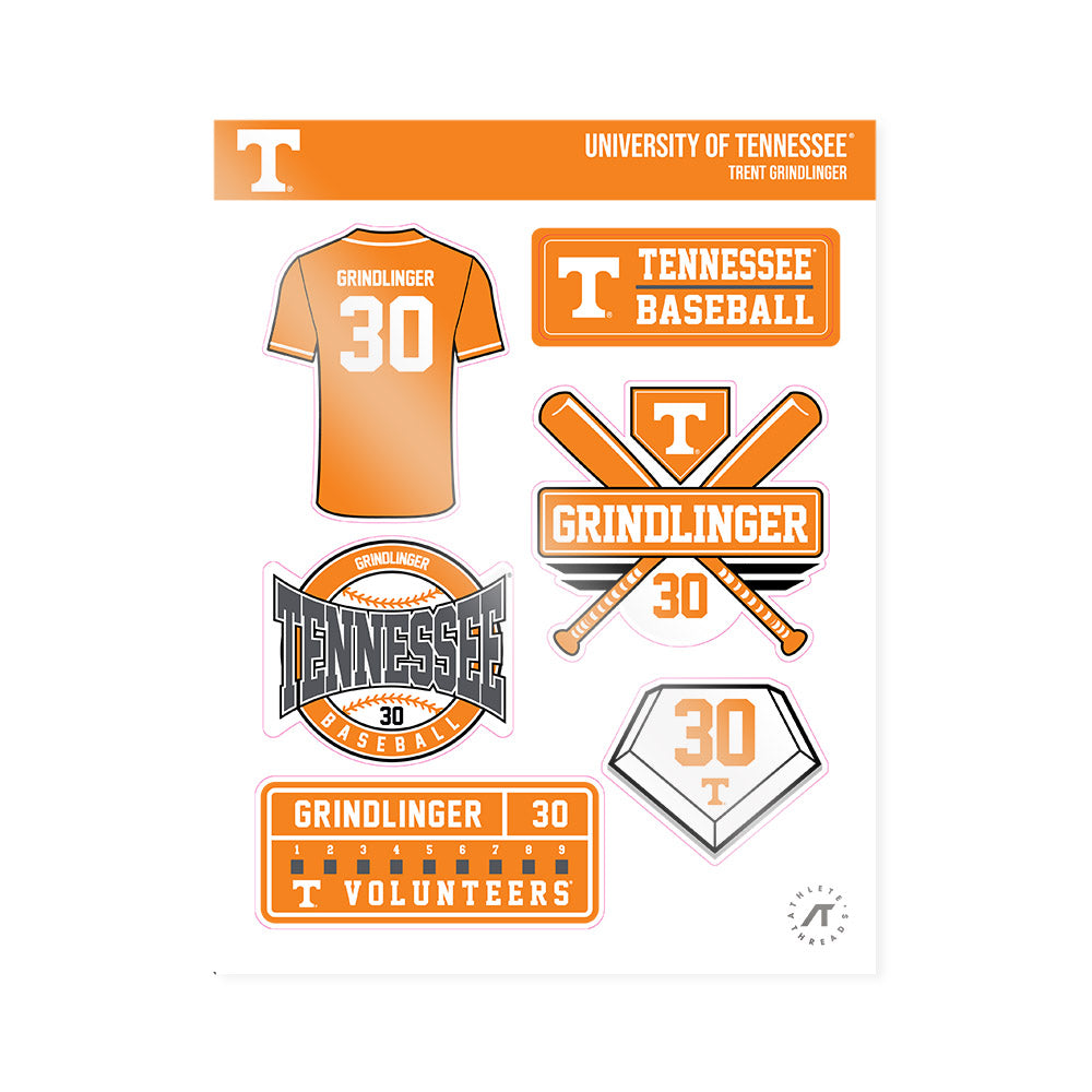 Tennessee - NCAA Baseball : Trent Grindlinger - Sticker Sheet-0