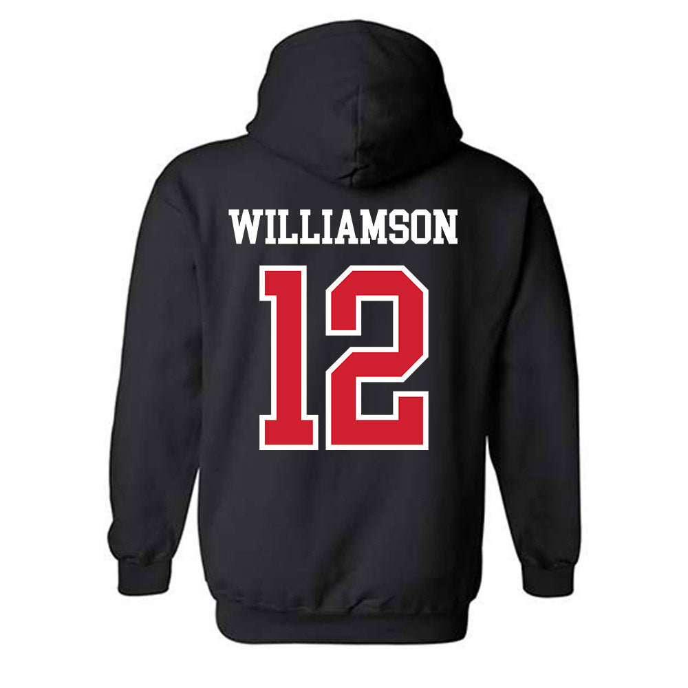 UNLV - NCAA Men's Basketball : Issac Williamson - Classic Shersey Hooded Sweatshirt-1