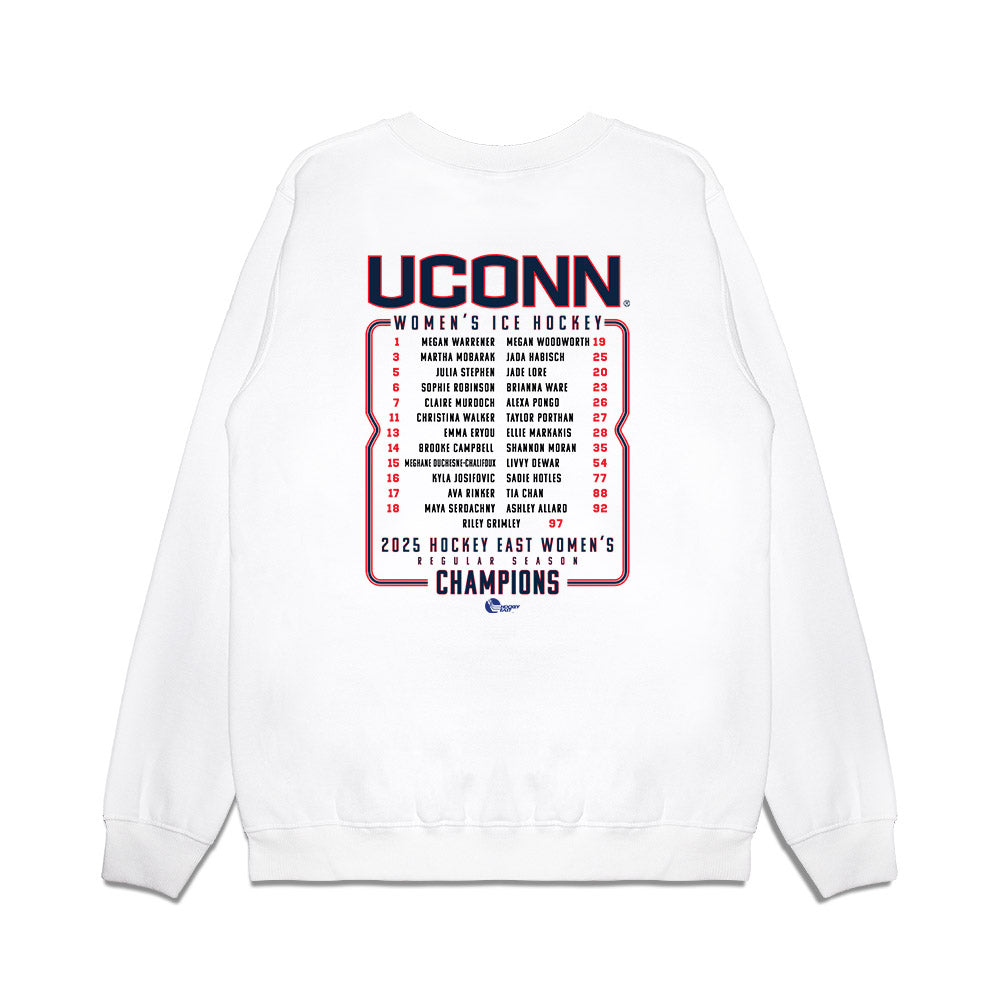 UConn - NCAA Women's Ice Hockey : - Team Roster Premium Crewneck Sweatshirt-1