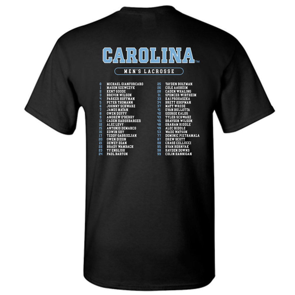 UNC - NCAA Men's Lacrosse : - Roster T-Shirt-1