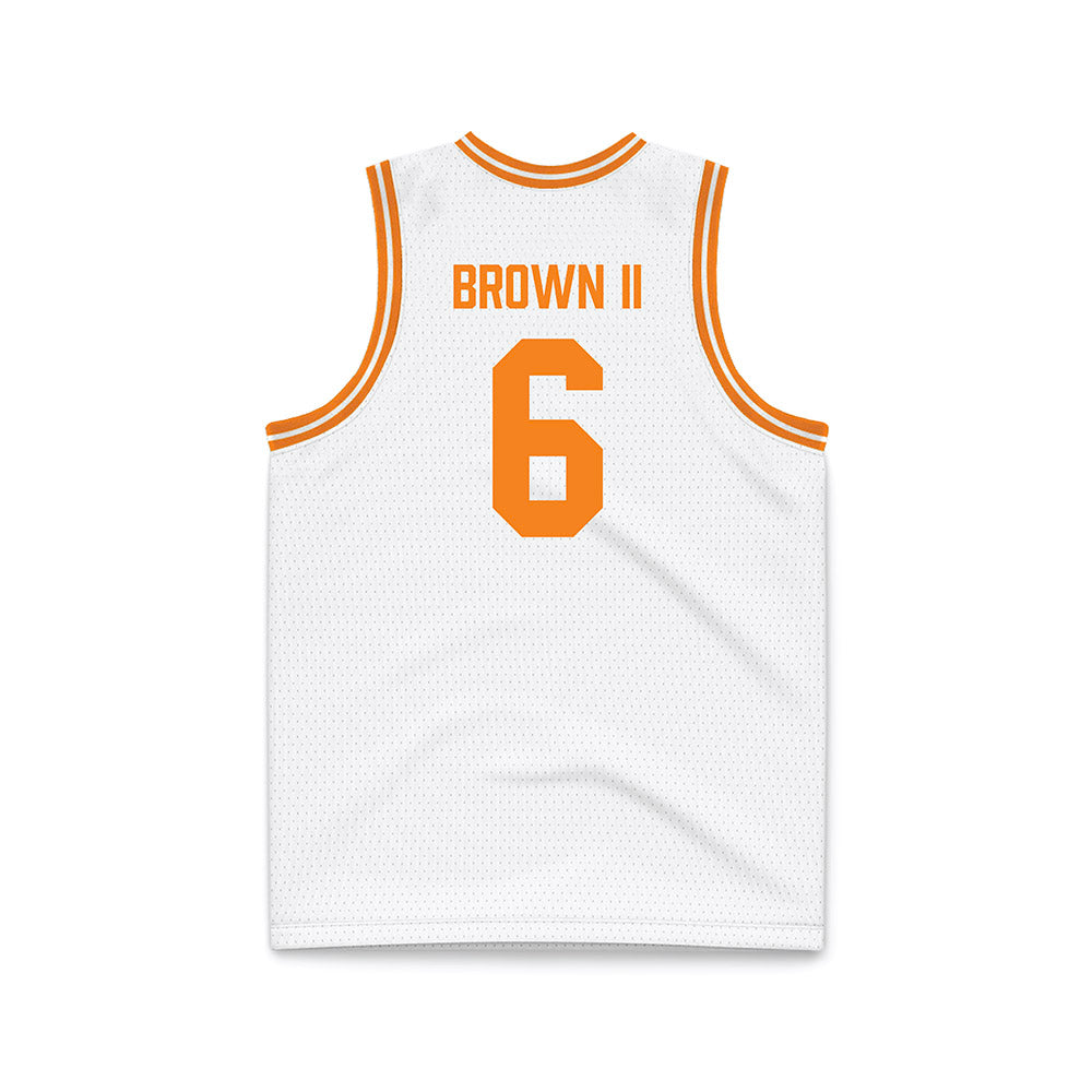 Tennessee - NCAA Men's Basketball : Dewayne Brown II - White Basketball Jersey-1