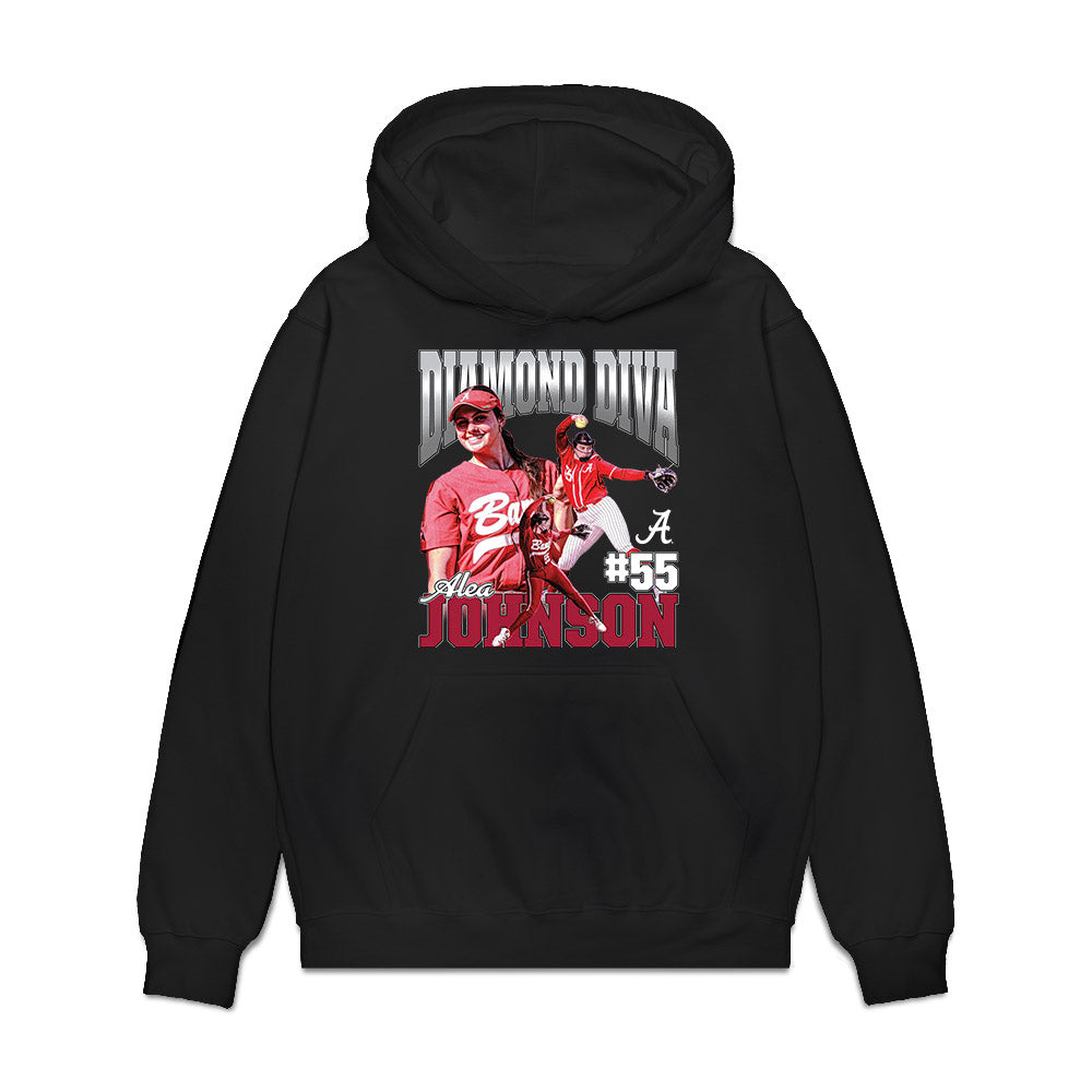 Alabama - NCAA Softball : Alea Johnson - Collage Premium Hooded Sweatshirt-0