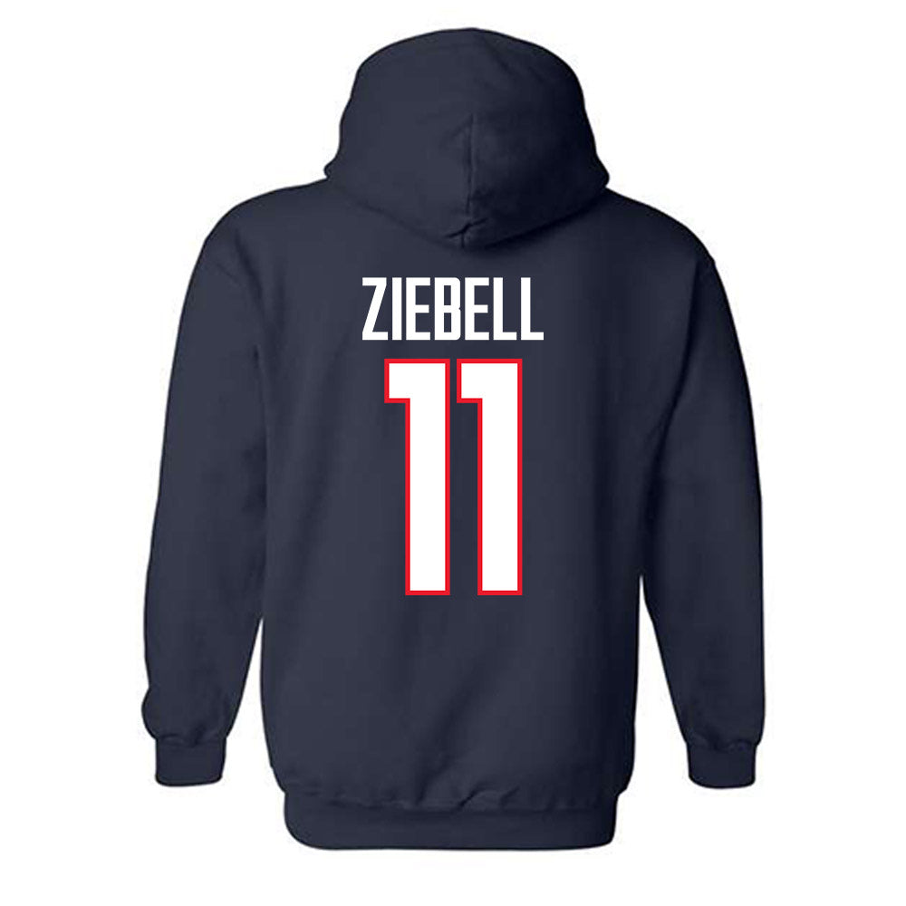 UConn - NCAA Women's Basketball : Allie Ziebell - Big East Champs Classic Fashion Shersey Hooded Sweatshirt-1