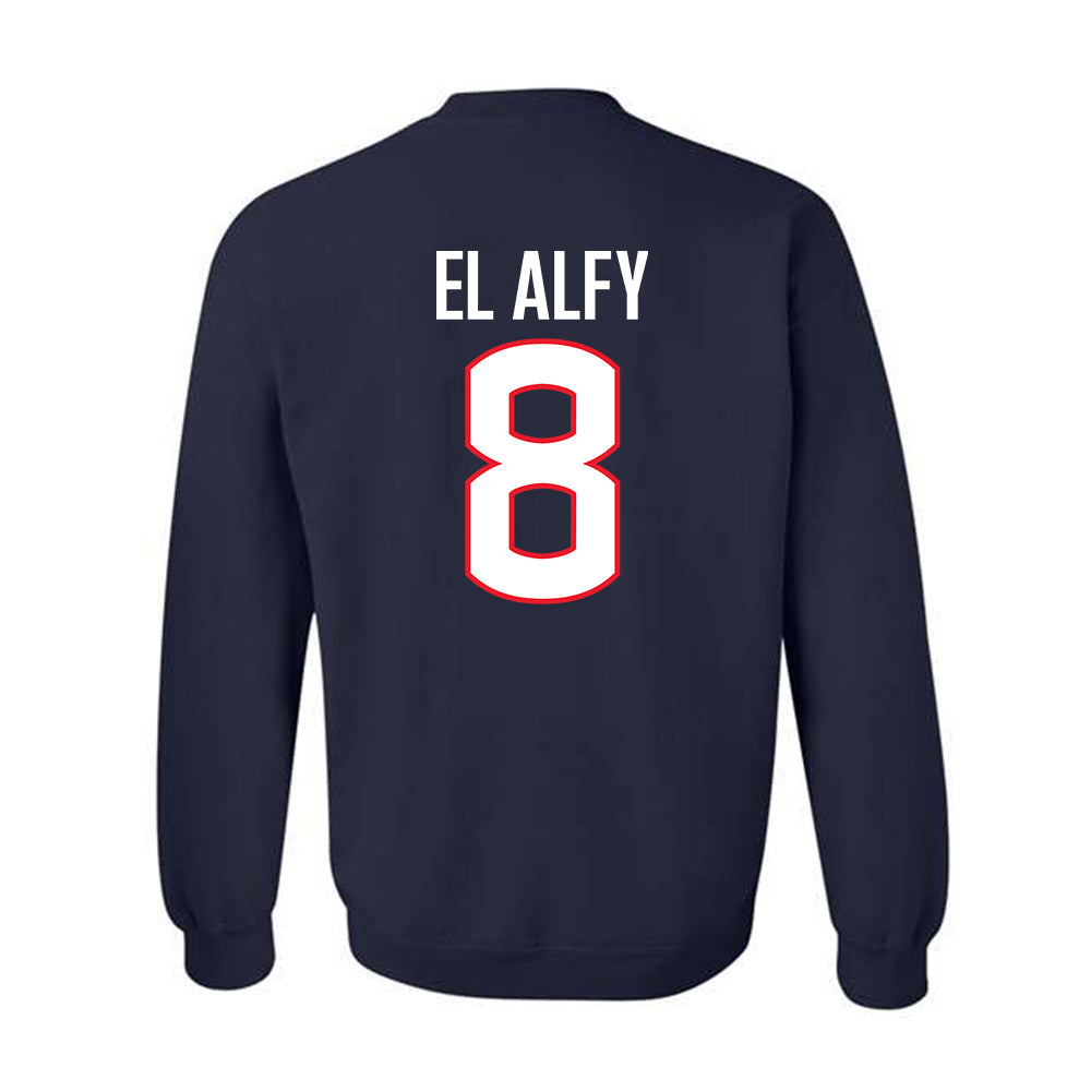 UConn - NCAA Women's Basketball : Jana El Alfy - Big East Champs Classic Fashion Shersey Crewneck Sweatshirt-1