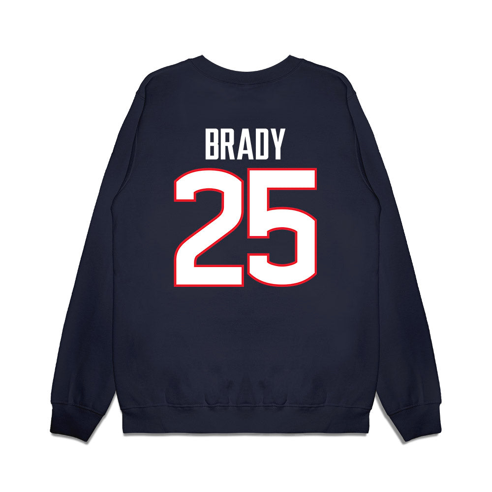 UConn - NCAA Women's Basketball : Ice Brady - National Champs Classic Shersey Premium Crewneck Sweatshirt-1