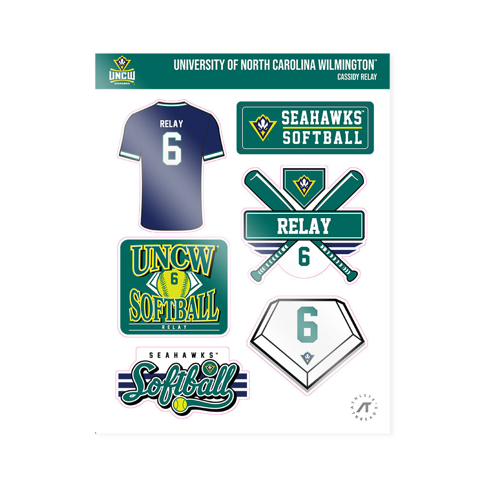 UNC Wilmington - NCAA Softball : Cassidy Relay - Sticker Sheet-0