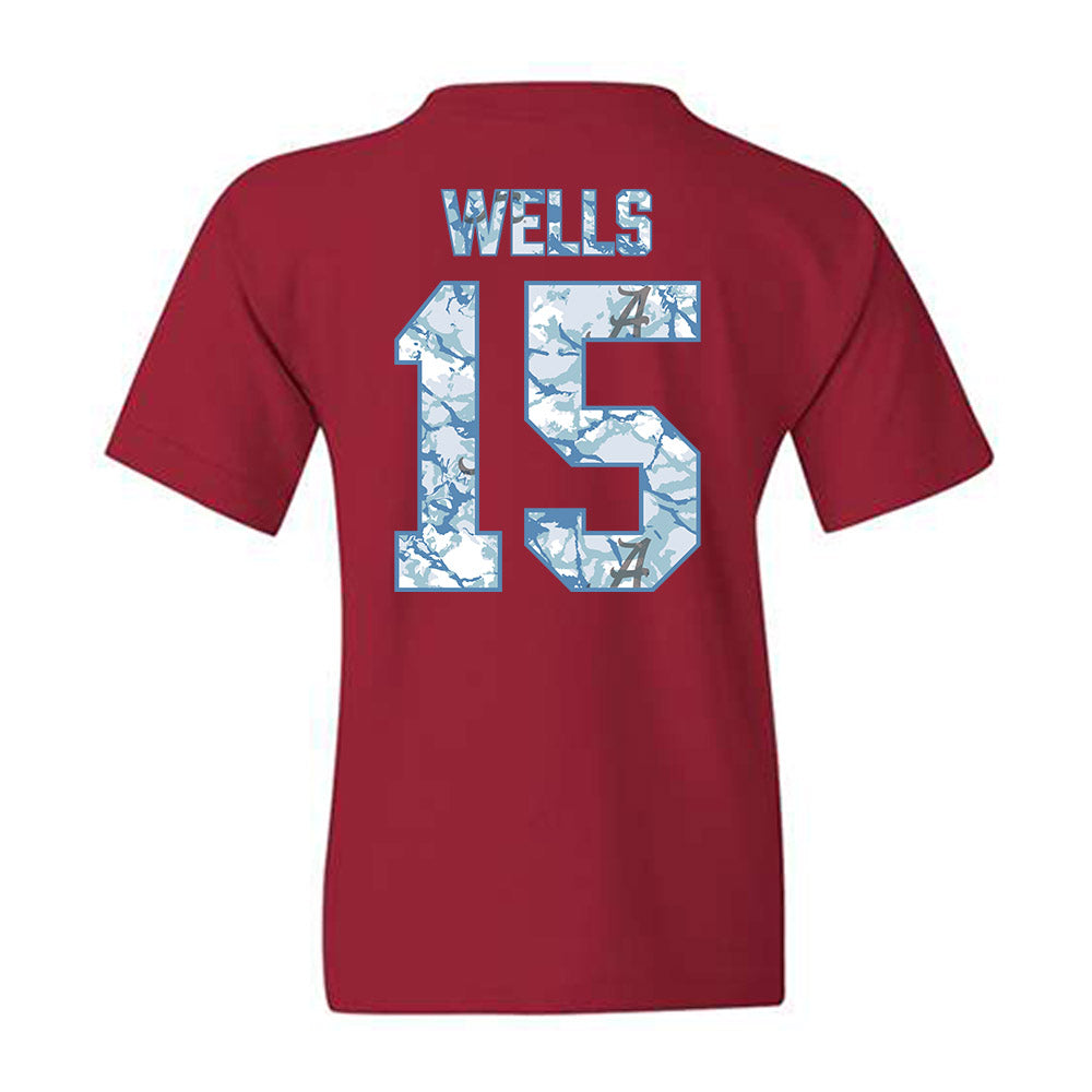 Alabama - NCAA Softball : Brooke Wells - Hydrobama™ Youth T-Shirt-1