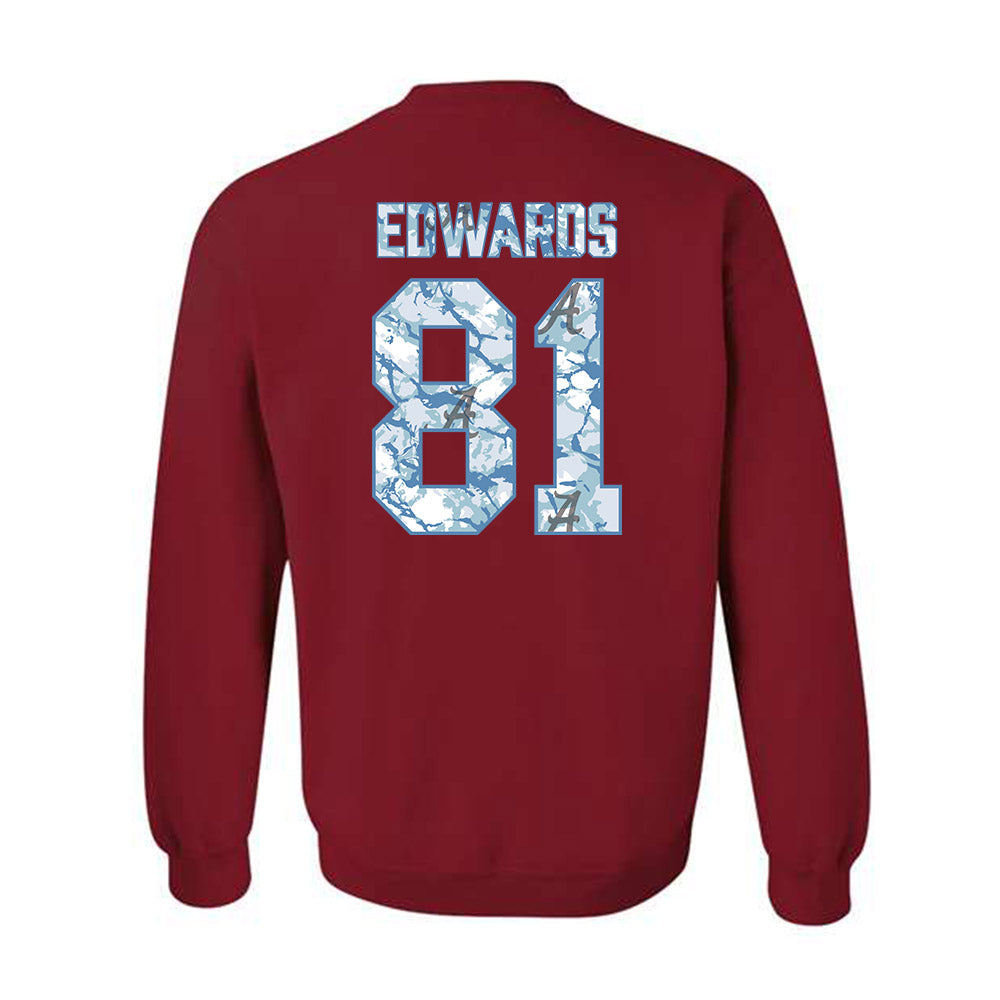 Alabama - NCAA Football : Kaleb Edwards - Hydrobama™ Crewneck Sweatshirt-1