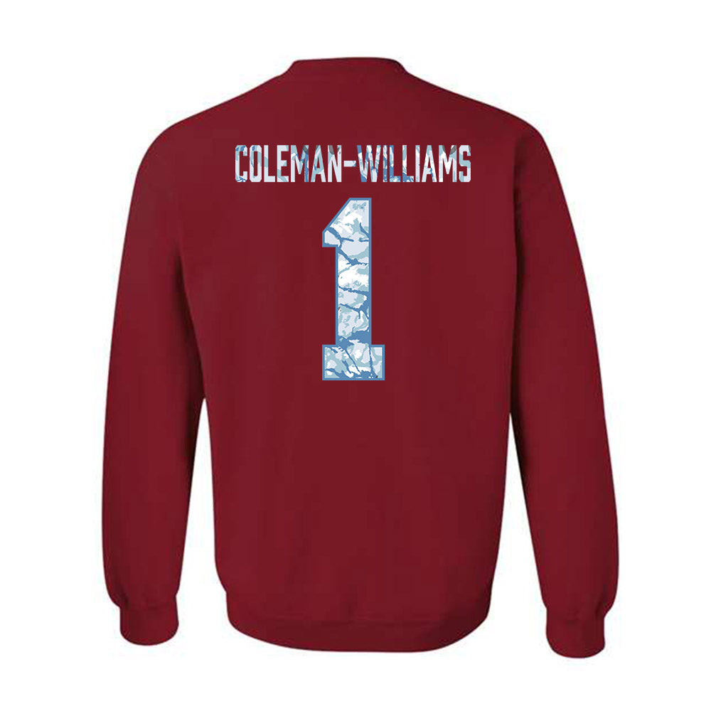 Alabama - NCAA Football : Ryan Coleman-Williams - Hydrobama™ Crewneck Sweatshirt-1