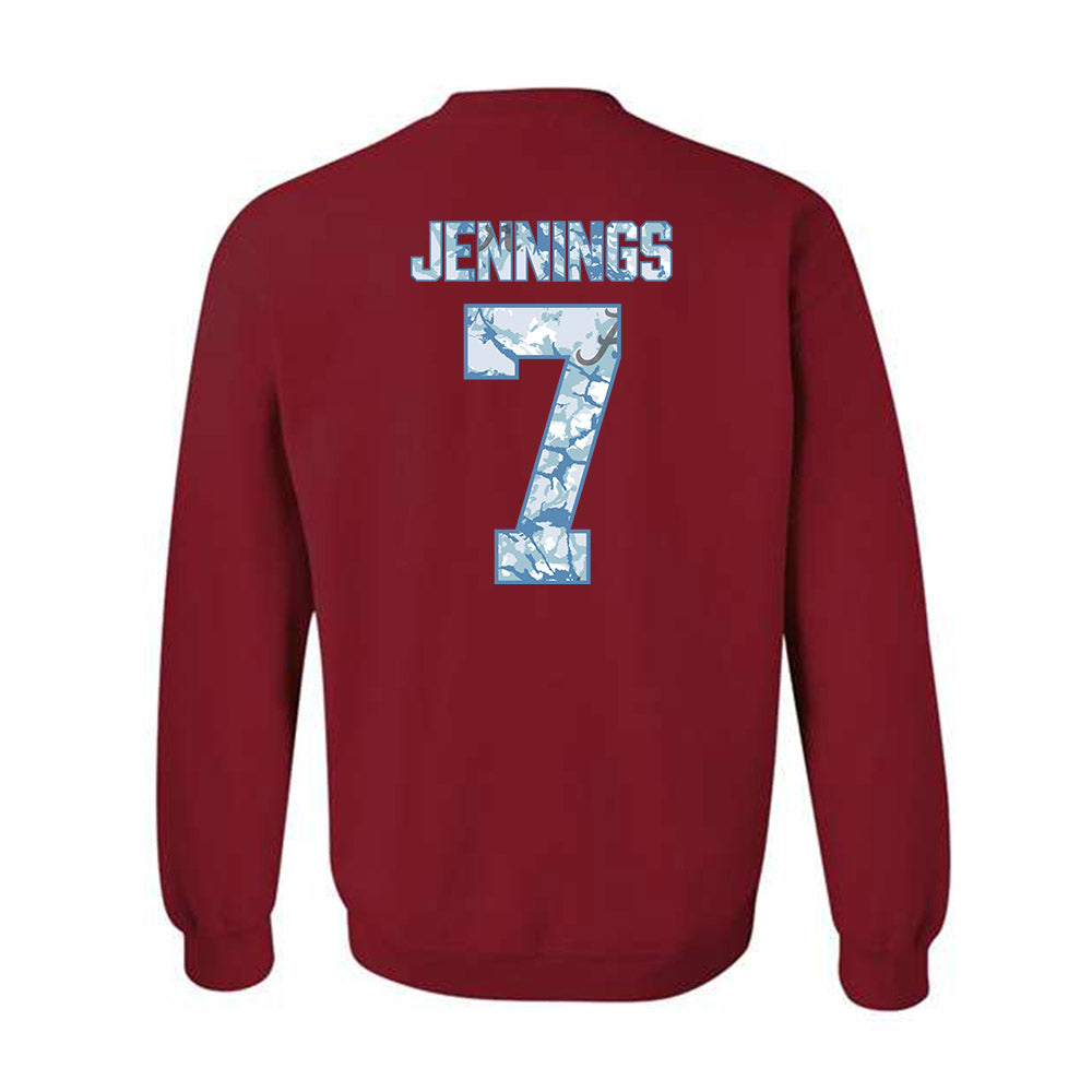 Alabama - NCAA Women's Basketball : Waiata Jennings - Hydrobama™ Crewneck Sweatshirt-1