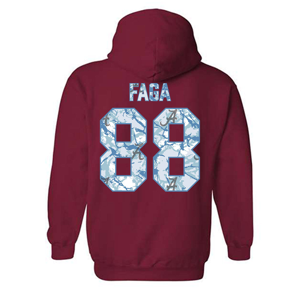 Alabama - NCAA Football : Isaia Faga - Hydrobama™ Hooded Sweatshirt-1