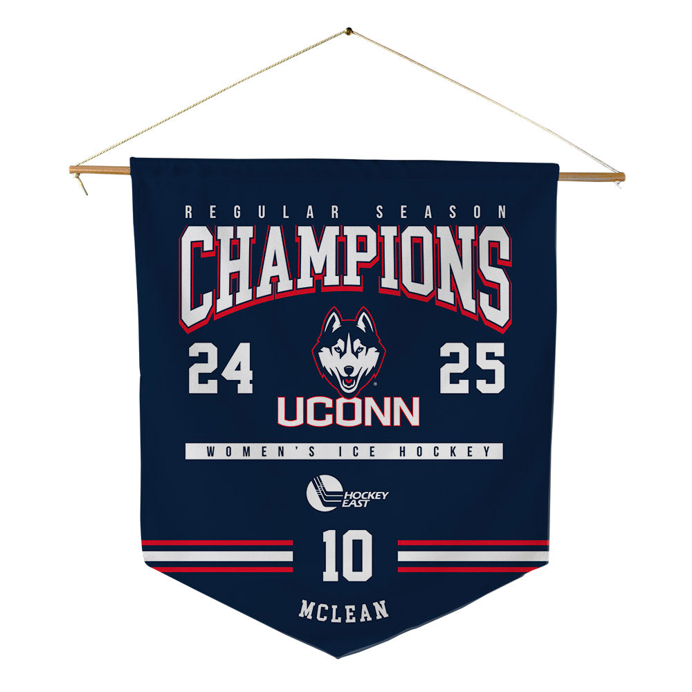 UConn - NCAA Women's Ice Hockey : Callie McLean - Champs Pennant - 18" x 21"-0