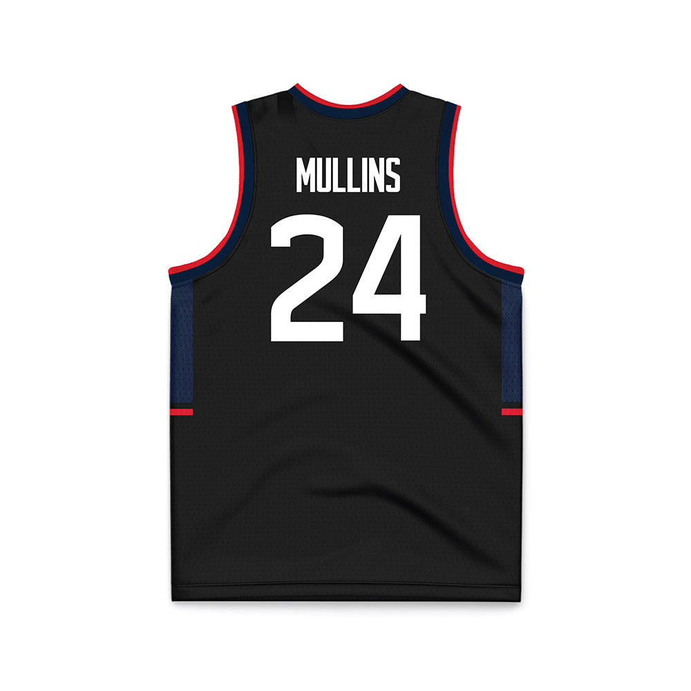 UConn - NCAA Men's Basketball : Braylon Mullins - Black Basketball Jersey-1